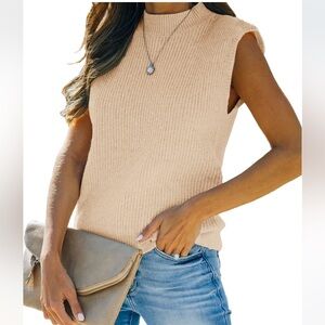 Amarmia Women's Mock Neck Knit Sweater Vest